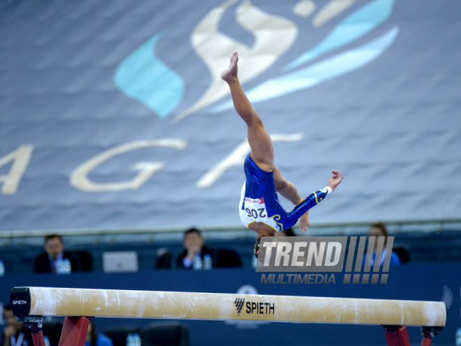 Bakıda idman gimnastikası üzrə Dünya Kuboku yarışlarının ikinci günü start götürüb. Azərbaycan, 20 fevral, 2016